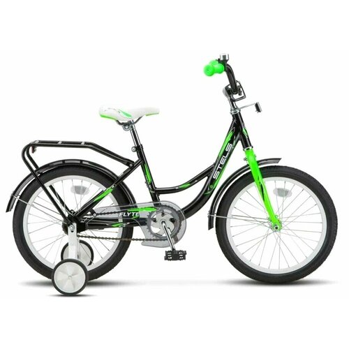 Детский велосипед Stels Flyte 16 Z011, год 2023, цвет Черный-Зеленый