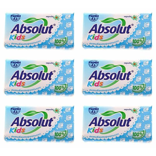 Absolut Мыло туалетное детское Череда, 90 г, 6 шт