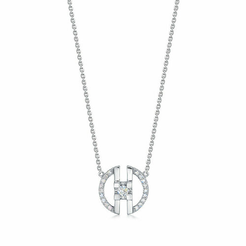 Колье Brilliant Style, белое золото, 585 проба, бриллиант, длина 46 см., белый, золотой