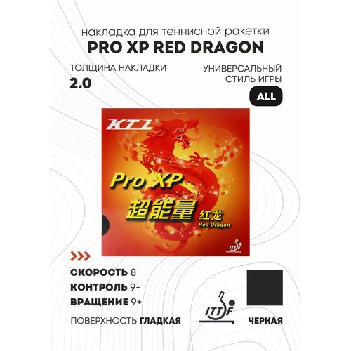 Накладка KTL PRO XP Red Dragon (цвет черный, толщина 2.0)