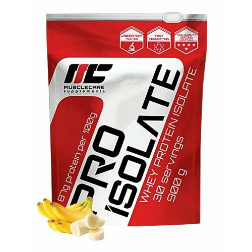 Muscle Care Pro Isolate 0,9кг (банан) Протеин сывороточный изолят для похудения и набора массы dy nutrition isolate 2000g cookies and cream протеин изолят 2000 грамм изолят белка спортивное питание