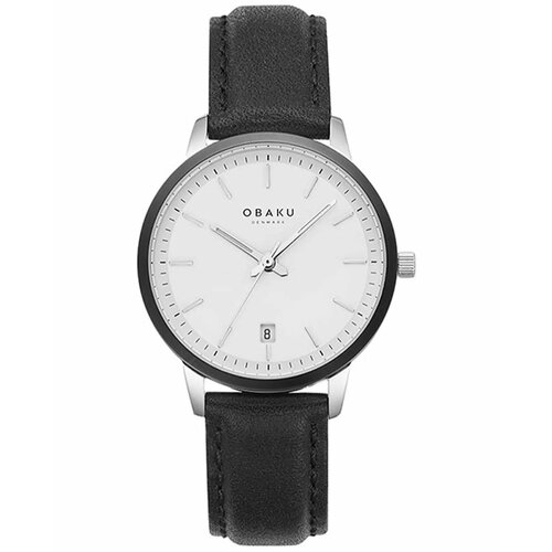 фото Наручные часы obaku женские кварцевые часы obaku salvie v270ldawrb с минеральным стеклом с гарантией, черный, серебряный