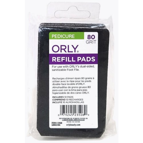 Сменный блок для пилки для педикюра (абразивность:80) ORLY Foot File Refill Pads 10шт/уп