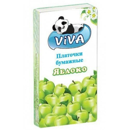 Платочки бумажные Viva Вива Яблоко 2слойные