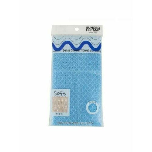 SC Мочалка для тела с плетением SC Сетка и выпуклым рисунком Ромб 