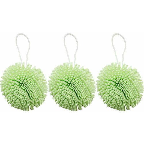 SC Мочалка спонж для тела, зеленая, 3 шт