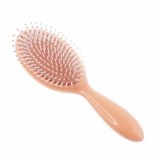 Расческа массажная Lilit, овал, цвет: персиковый, 21.5х6.6см