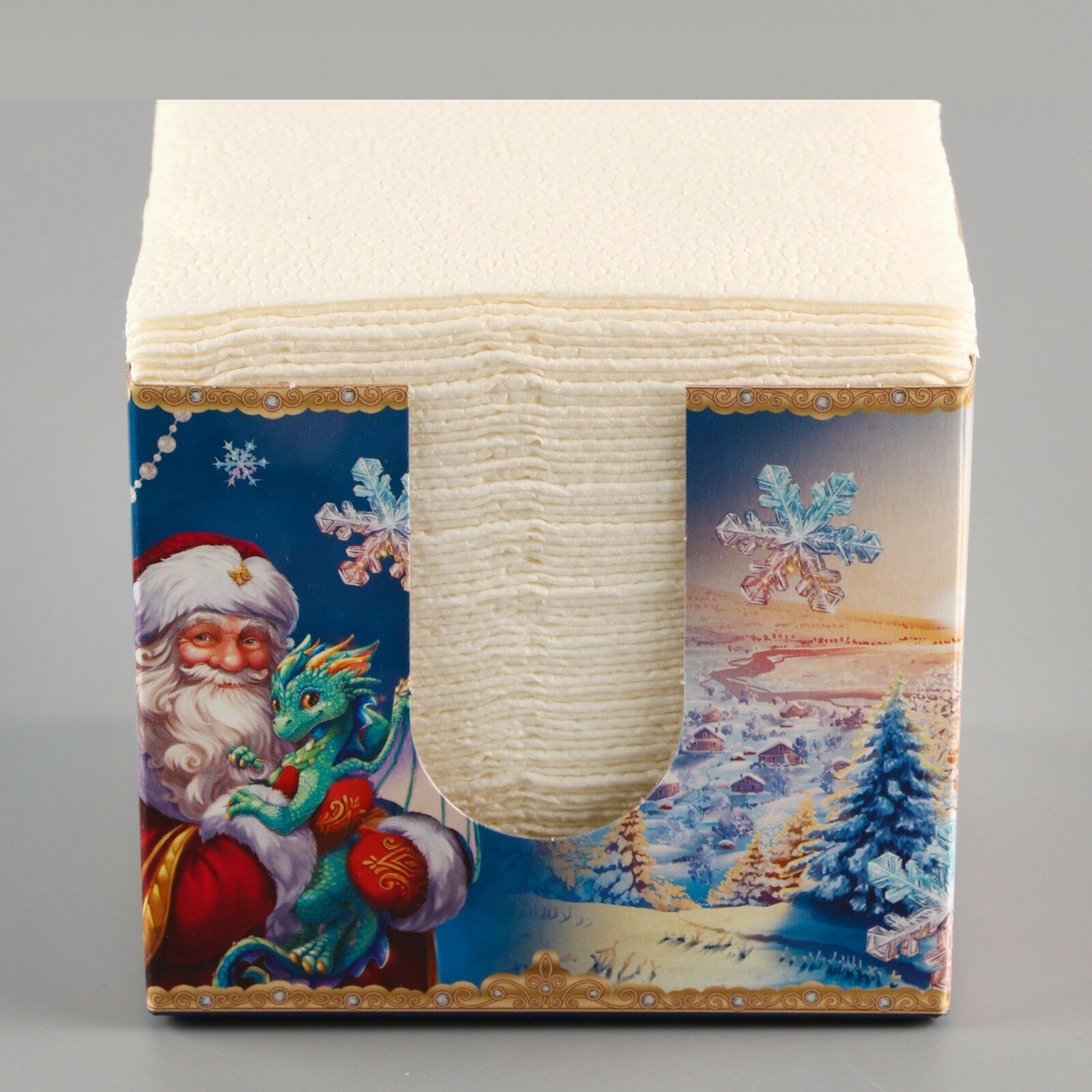 Салфетки в коробке «С Новым годом. Дед Мороз», интерьерные, 75 листов - фотография № 3