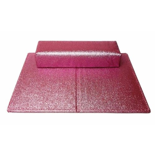 Аксессуары для маникюра - Коврик и подставка, светло-розовый цвет, с блестками, 39x29 см, 1 шт