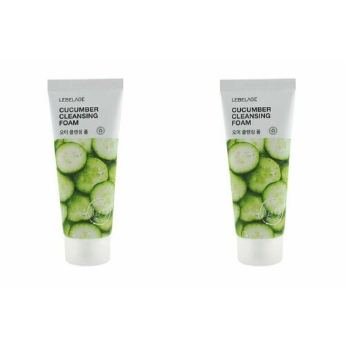 LEBELAGE Пенка для лица очищающая с огуречным экстрактом CLEANSING FOAM CUCUMBER 100мл - 2 штуки