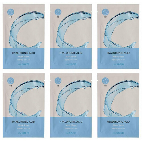 The Saem Маска на тканевой основе для лица BIO SOLUTION Hydrating Hyaluronic Acid Mask Sheet 6шт /