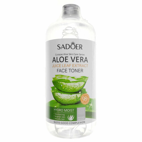 Тонер для лица Sadoer Aloe vera, освежающий, 500мл