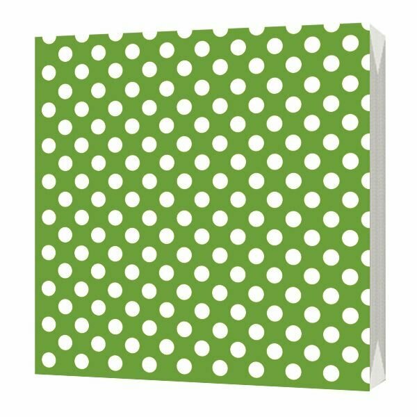Салфетка Bulgaree Green 3 слоя Зеленый горох, 33х33 - фото №2