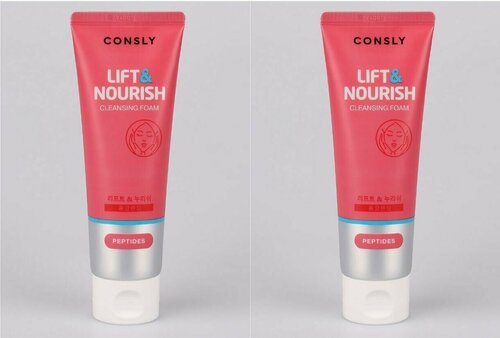 CONSLY Пенка для умывания укрепляющая с пептидами Peptides Cleansing Foam Lift&Nourish, 120ml - 2 штуки