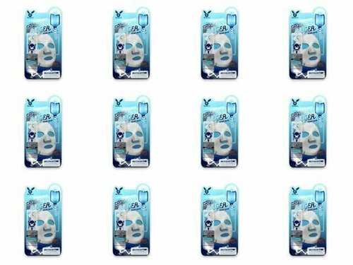 Elizavecca Маска для лица на тканевой основе увлажняющая Aqua deep power ringer mask pack, 23 мл, 12 шт