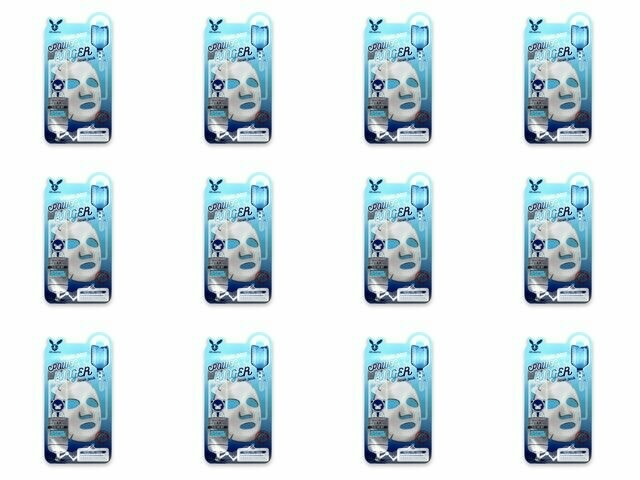 Elizavecca Маска для лица на тканевой основе увлажняющая Aqua deep power ringer mask pack, 23 мл, 12 шт