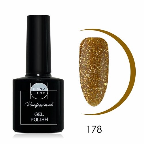 178 Luna Line Гель- лак д/ногтей золотой янтарь