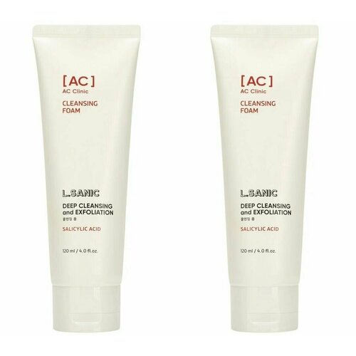 L.SANIC Пенка для умывания для проблемной кожи AC Clinic Cleansing Foam, 120мл - 2 штуки