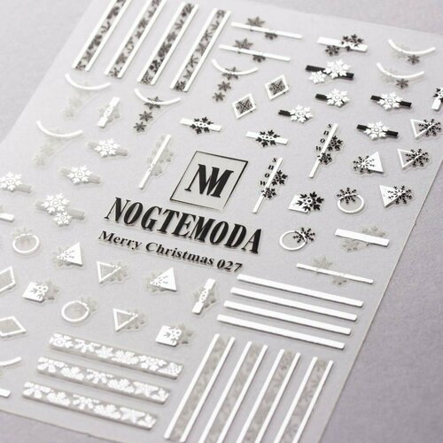 Наклейки MERRY CHRISTMAS NogteModa №027