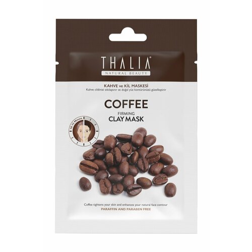 маска глиняная для лица thalia natural beauty coffee firming 15 мл THALIA NATURAL BEAUTY Coffee & Clay Face Mask Маска глиняная для лица с кофеином подтягивающая, 15 мл