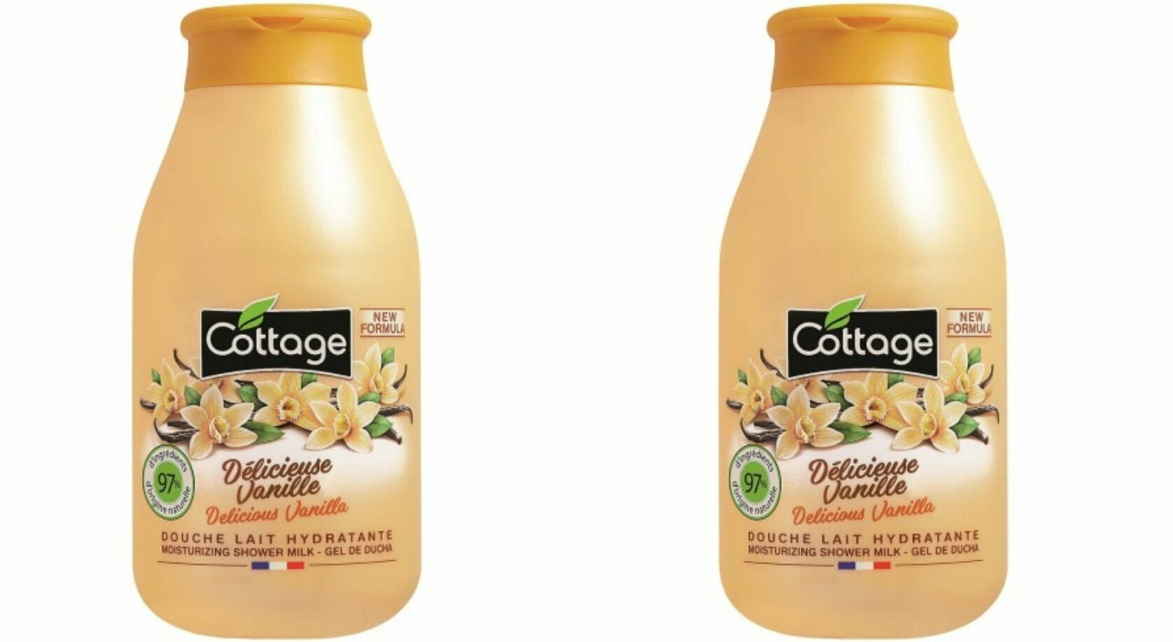 Cottage Молочко для душа увлажняющее ваниль,250 мл,2 шт
