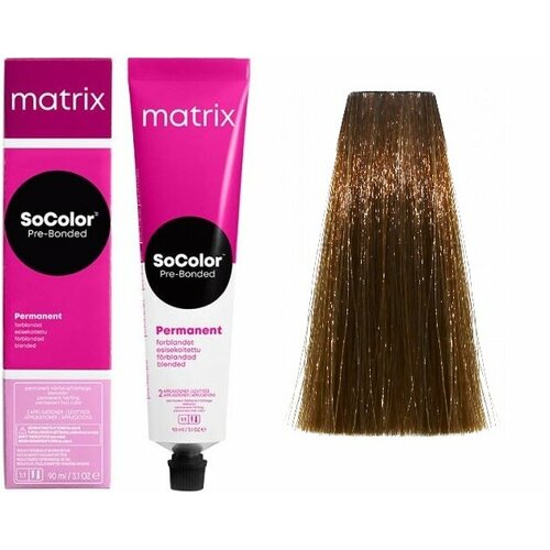 MATRIX, SOCOLOR Pre-Bonded, Крем-краска для волос №508NW, светлый блондин натуральный тёплый, 100% покрытие седины, 90 мл