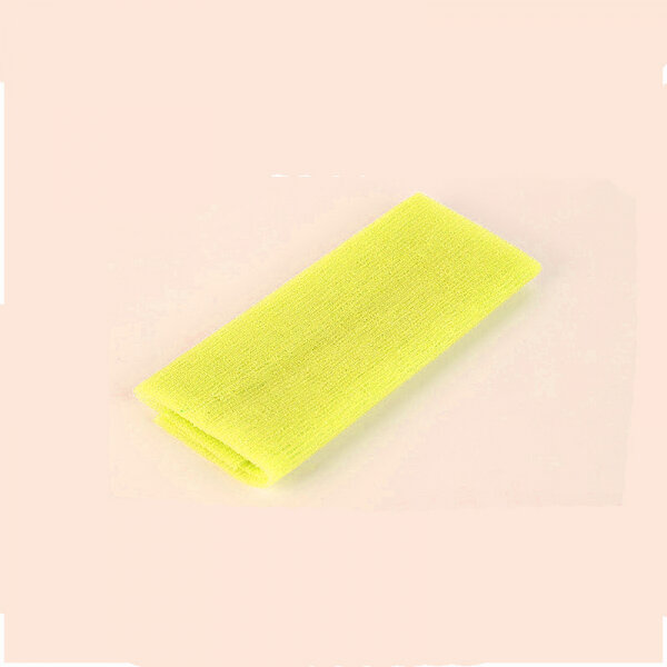 фото Мочалка японская для душа и бани массажная для пилинга очищение тела / Антицеллюлитная губка 90x30 см, цвет желтый
