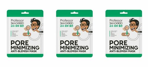 Professor SkinGOOD Маска для проблемной кожи Pore Minimizing Anti-Blemish Mask, 3 штуки