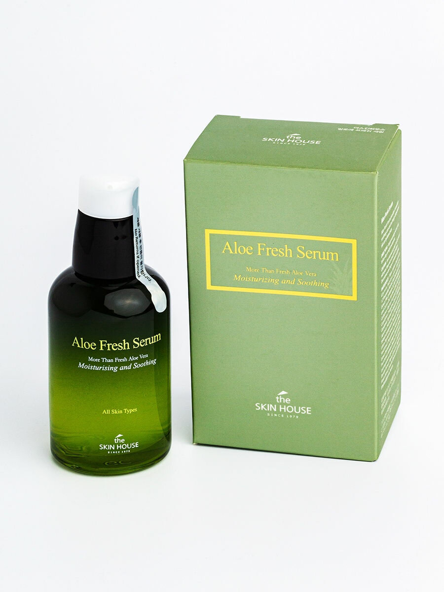 Увлажняющая и успокаивающая сыворотка с экстрактом алоэ The Skin House Aloe Fresh Serum, 50мл - фото №10