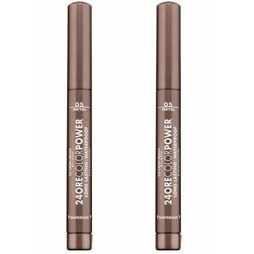 Тени карандаш стойкие, Deborah Milano, 24Ore Color Power Eyeshadow, тон 05 коричневый, 1.4 г, 2 шт