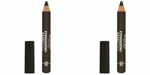 Тени-карандаш для век, Deborah Milano, Eyeshadow&Kajal Pencil, тон 10 матовый коричневый, 2 г, 2 шт