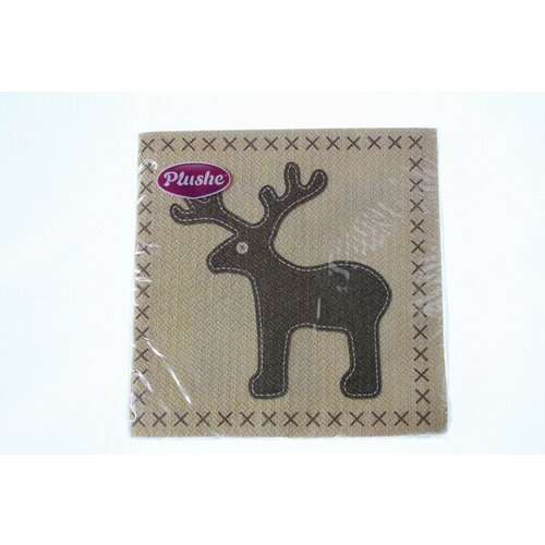 Салфетки бумажные 33 Plushe Фетровый олень 2-х сл, 15л