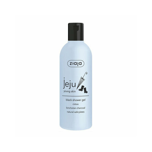 Гель для душа ziaja Jeju young skin Черный 300мл