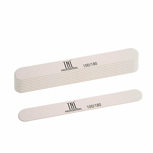 TNL, набор пилок для ногтей тонкая 100/180 улучшенное качество (деревянная основа, белые), 10 шт tnl набор пилок для ногтей узкая 100 100 улучшенное качество белые 10 шт