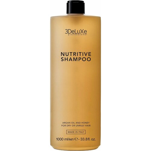 3DELUXE PROFESSIONAL Шампунь для сухих и поврежденных волос SHAMPOO NUTRITIVE, 1000мл шампунь для сухих волос everygreen shampoo nutritive 500 мл