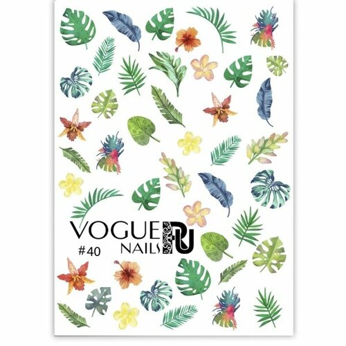 Слайдер-дизайн Vogue Nails №040, арт. Т40 слайдер дизайн vogue nails 105 красный зеленый синий розовый