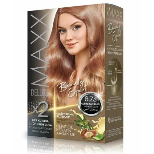 Краска для волос махх DELUXE тон 8.73 Карамель (Макс Делюкс) 261 мл