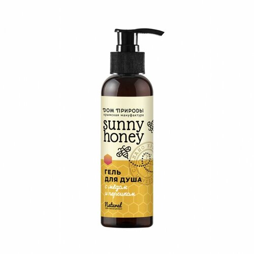 Гель для душа с мёдом и персиком, 200 мл, Дом Природы гель для душа sunny honey натуральный с мёдом и манго мануфактура дом природы крым