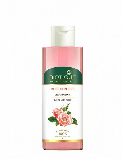Гель для душа с розовой водой Advanced Organics Rose NRoses Glow Shower Gel Biotique | Биотик 200мл