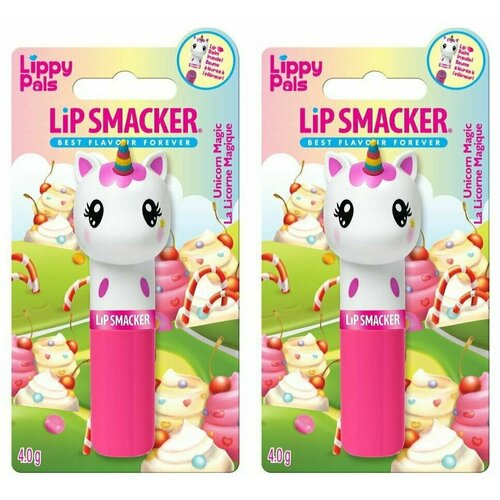 Lip Smacker Бальзам для губ Unicorn Unicorn Magic c ароматом Магические сладости, 4 г, 2 шт