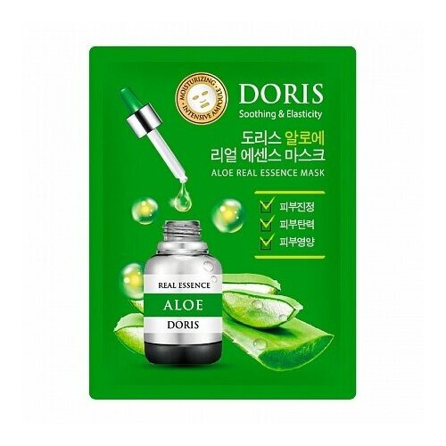 Маска на тканевой основе, 25 мл, DORIS ALOE REAL ESSENCE MASK, Jigott, 8809541280580