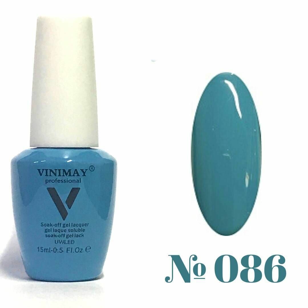 Гель-лак VINIMAY №086, морской синий цвет, 15 мл, 1 шт
