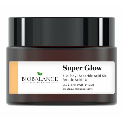 BIOBALANCE Super Glow Крем для лица с аскорбиновой кислотой и феруловой кислотой выравнивающий, 50 мл