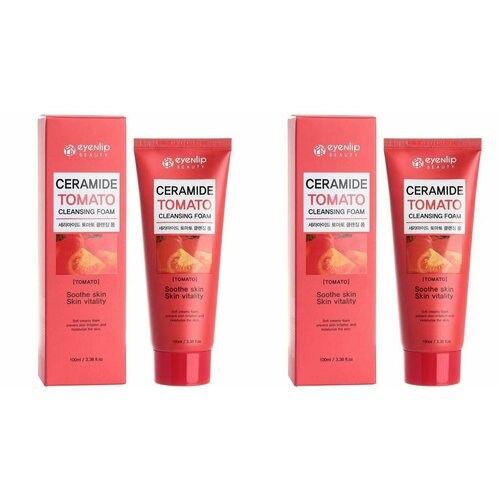 Eyenlip beauty Пенка для умывания Ceramide Tomato, Clansing Foam, 100 мл, 2 шт