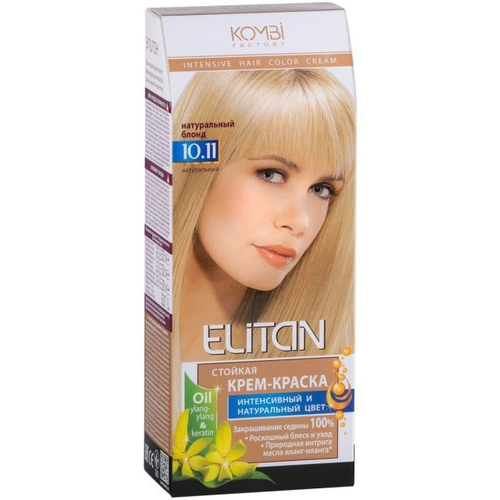 ELITAN Стойкая крем-краска для волос 1011 натуральный блонд 324₽