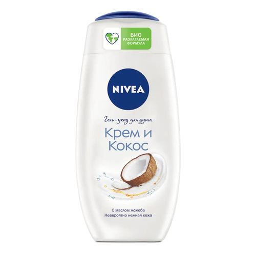 Гель Nivea для душа крем и кокос с маслом жожоба, 500мл