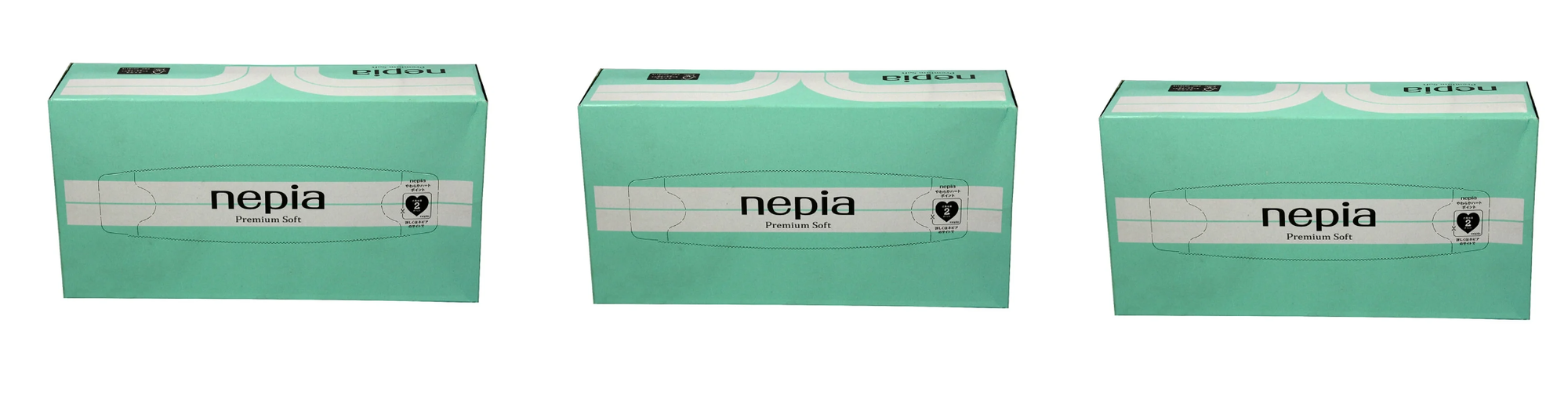 Nepia Салфетки бумажные Premium Soft, 180 шт в уп, 3 уп/