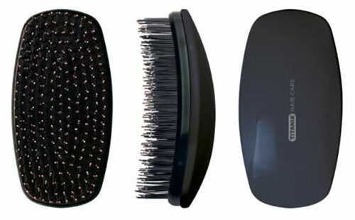 TITANIA Щетка массажная Detangling Brush черная TITANIA 1799/2 Box