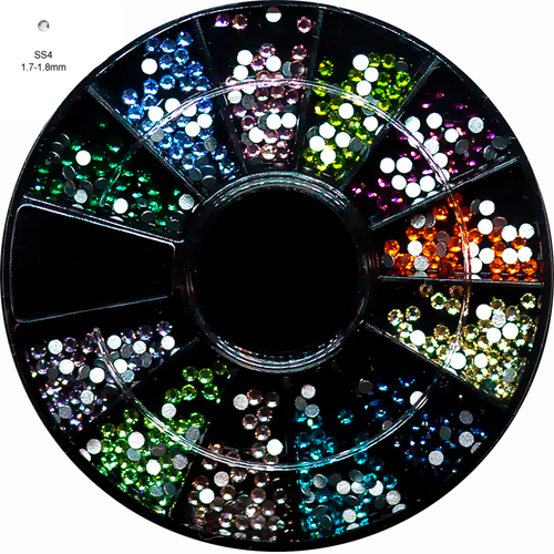 АФН, Стразы стекло Mix Color SS4 в карусели, 480 шт