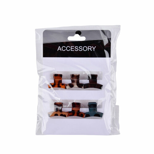 Набор заколок для волос Accessories Крабы 2*1,5 см 6 пр.